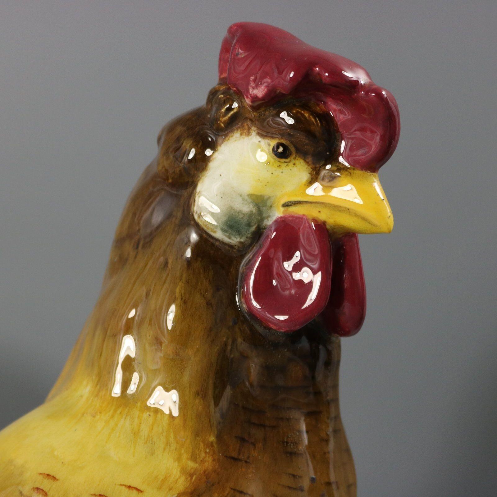 Coppia di vasi con gallina e gallo di Jerome Massier in vendita 4