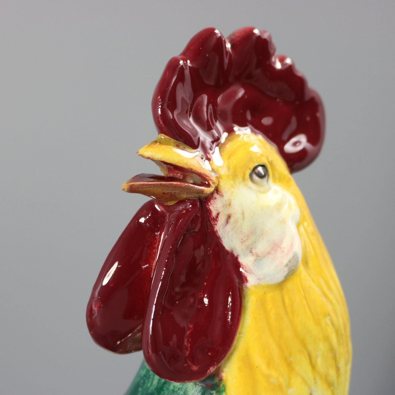 Coppia di vasi con gallina e gallo di Jerome Massier in vendita 5
