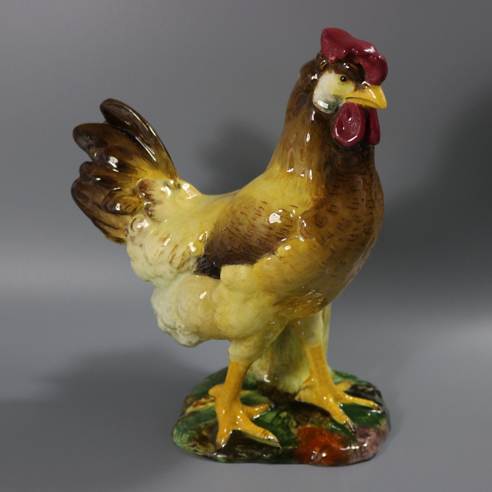 Coppia di vasi con gallina e gallo di Jerome Massier in vendita 3