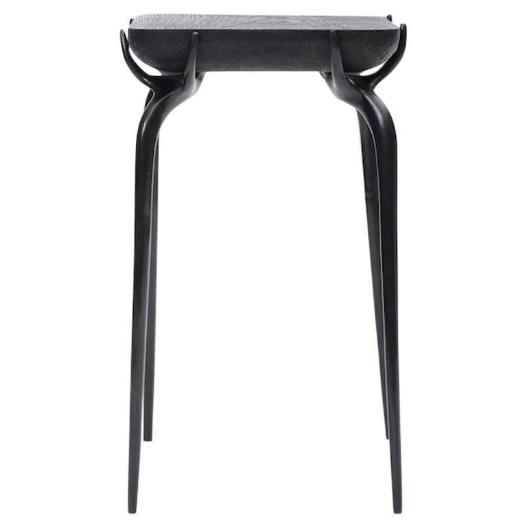 TWO SIDE TABLES AVAILABLE NOW AND READY TO SHIP (shipping from USA)

A versatile Jewel Side Table with burnt black oak top, and cast bronze base with black finish by Elan Atelier.

Our creative director references sculptors such as Louis Bourgeois
