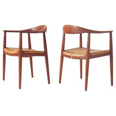 Pair of JH501 Round Chairs by Hans J. Wegner