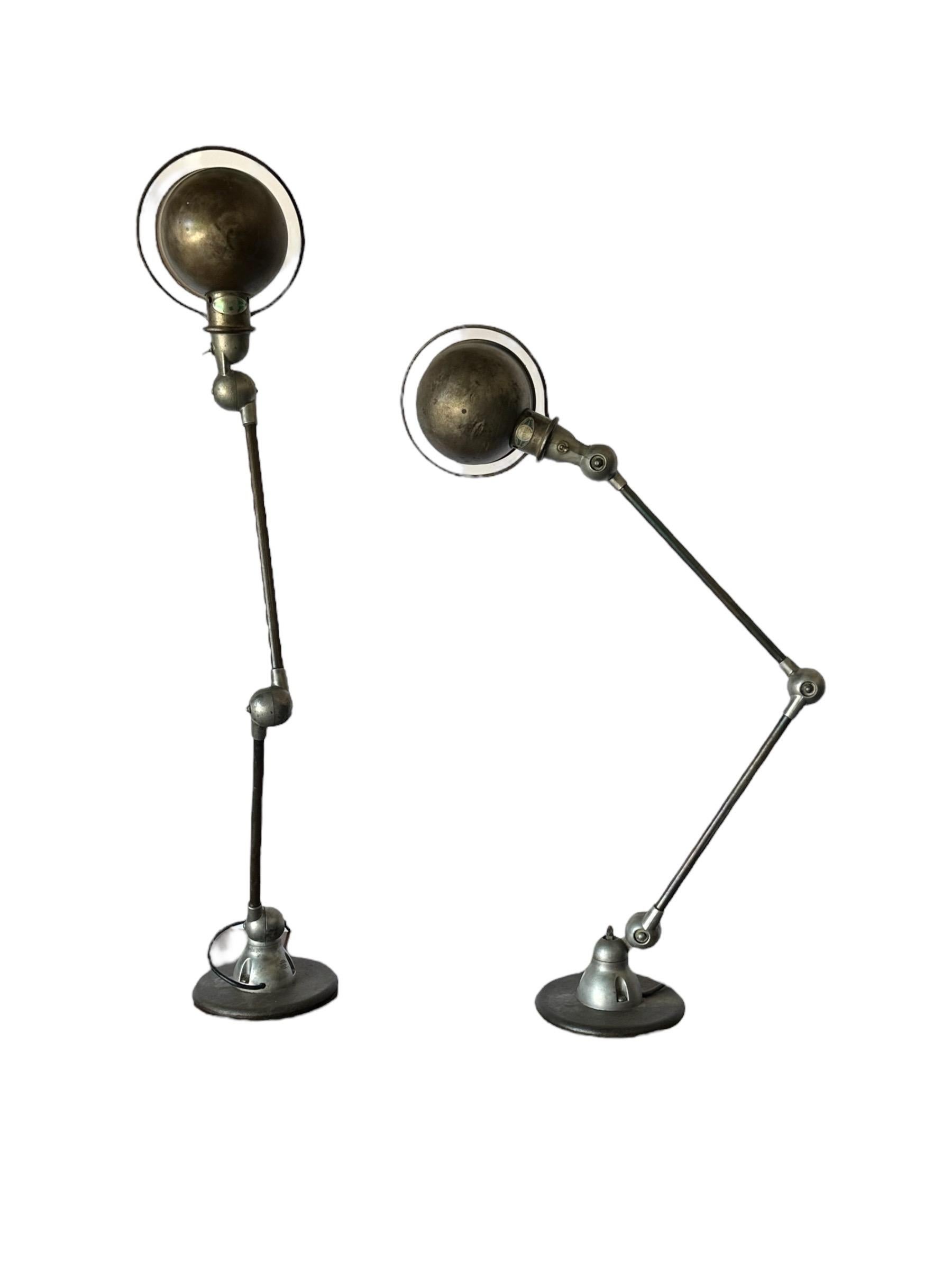 French Pair of Jielde Industrial Table Lamps