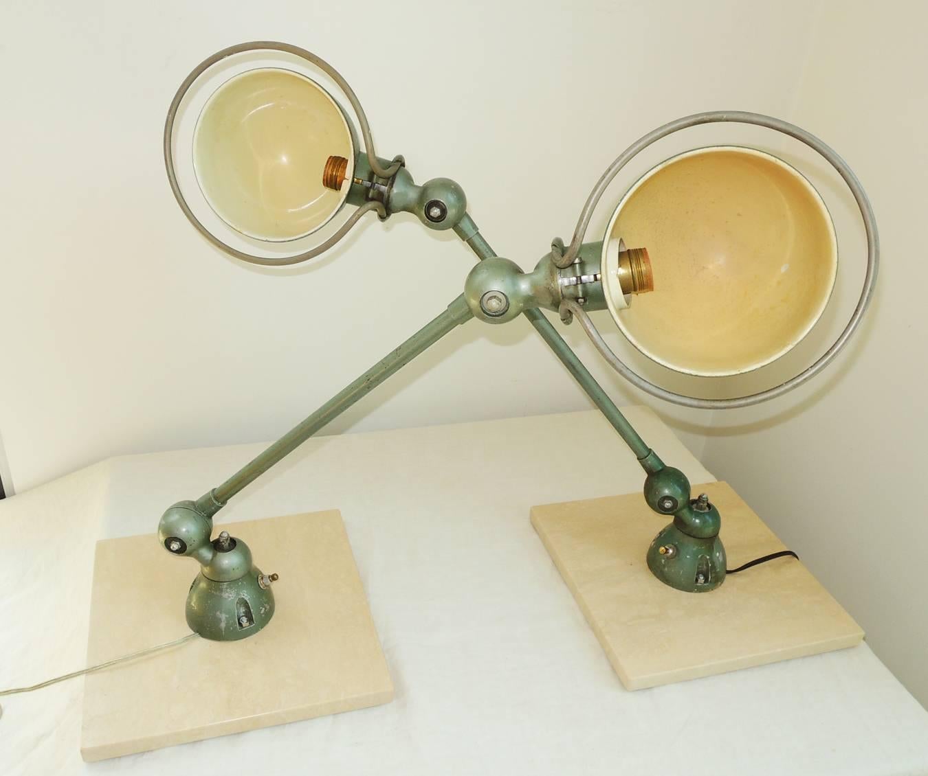 Metal Pair of Jieldé Table Lamps