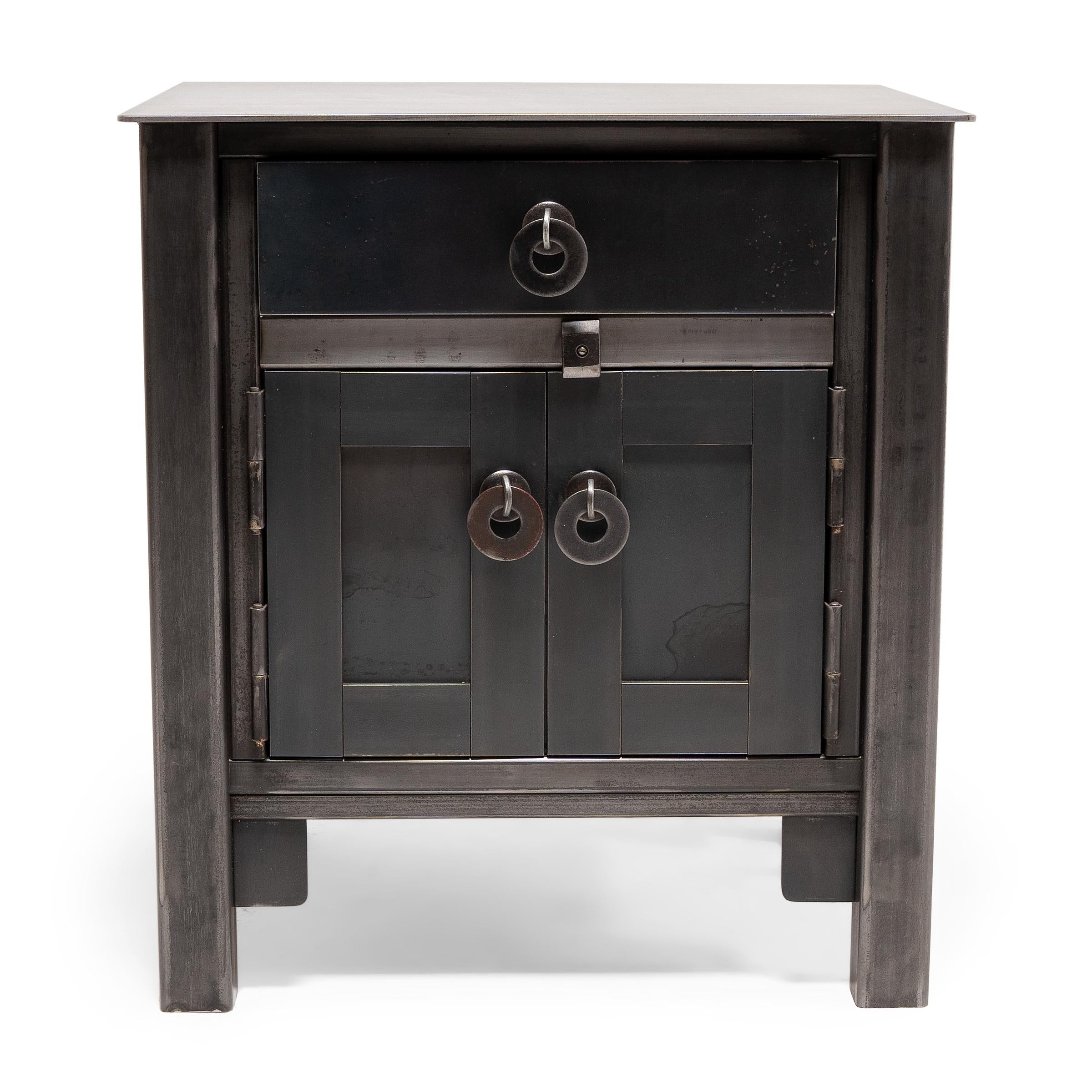 Created exclusively for PAGODA RED, the Ming Steel Collection by artist Jim Rose forges a connection between Shaker minimalism and the simplified lines of Ming-dynasty furniture. The culmination of years of studying the vernacular history of