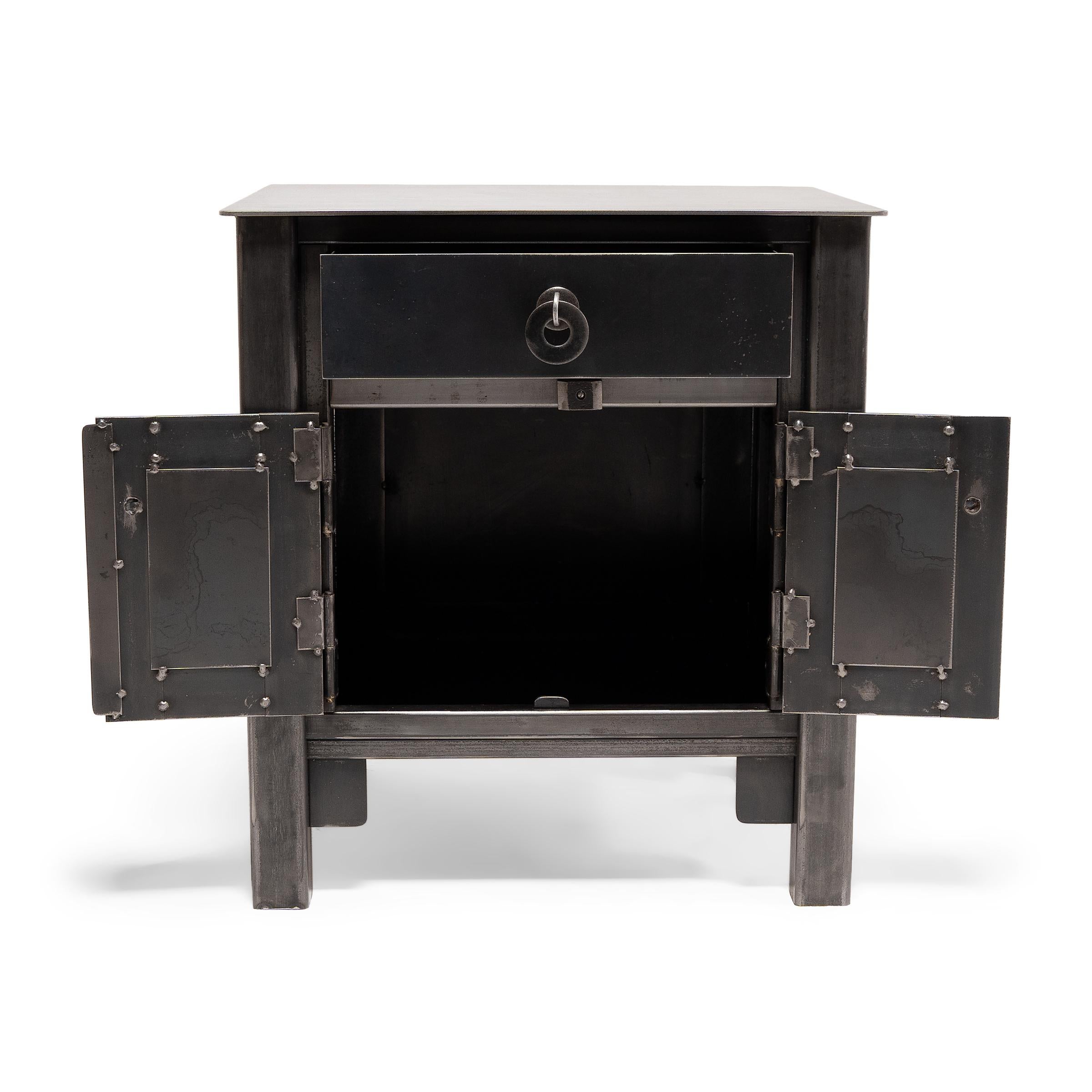 Contemporary Pair of Jim Rose Ming Steel Chests
