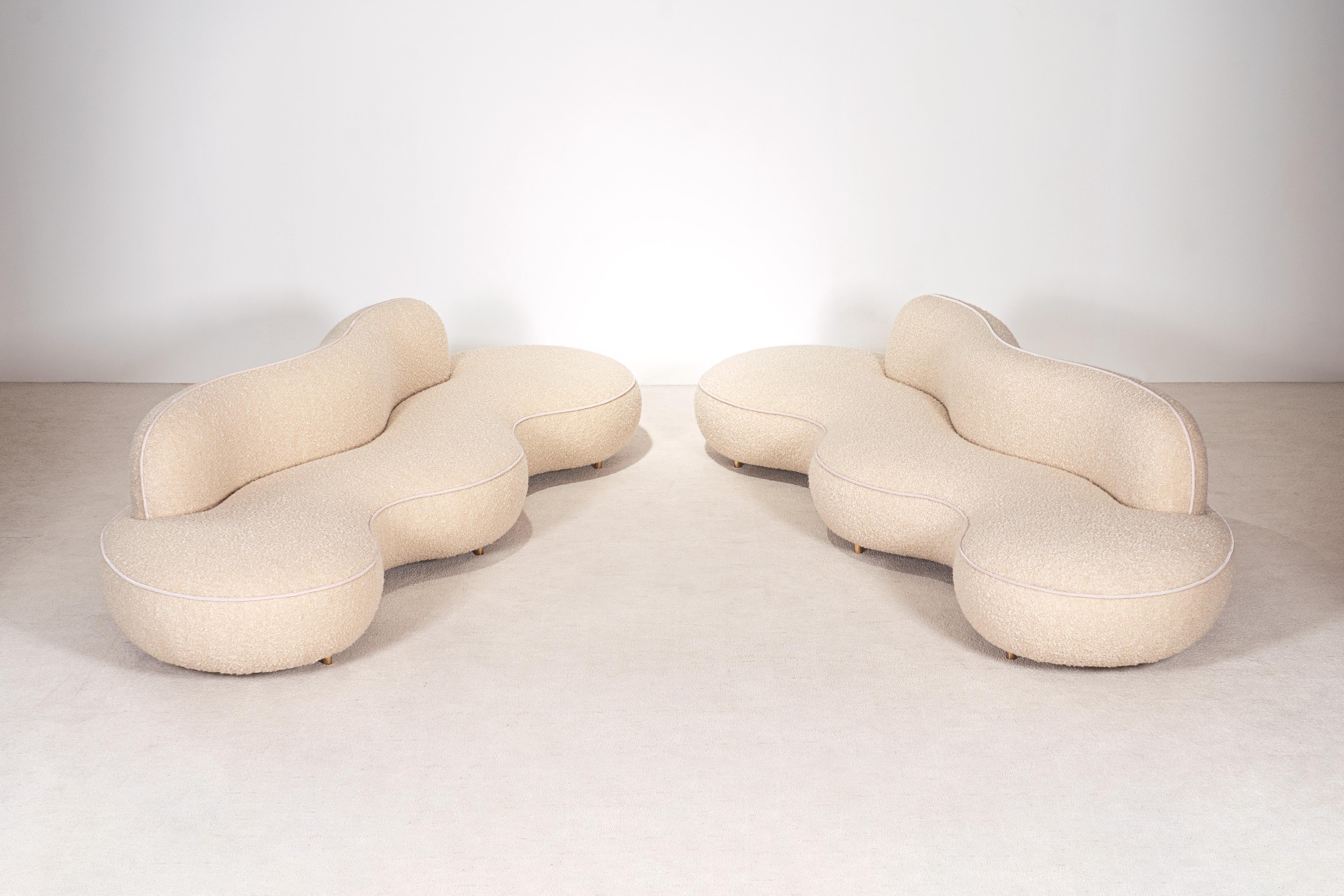 French Pair of Jim Sofas by Proisy Studio For Sale