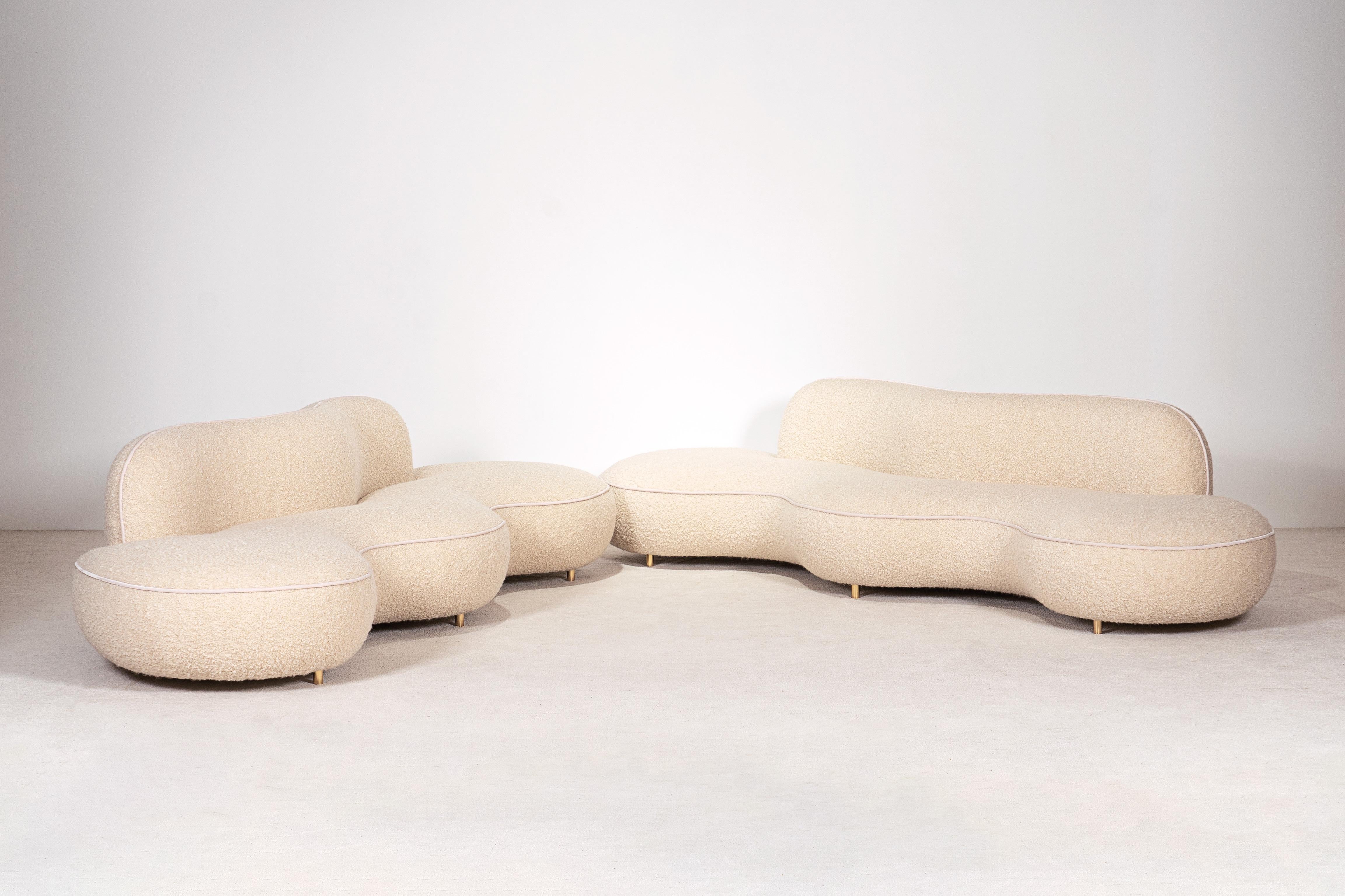Contemporary Pair of Jim Sofas by Proisy Studio For Sale