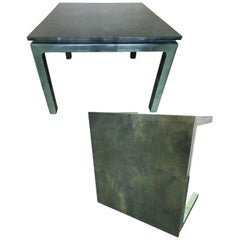 Pair of Jimeco ltda Lacquered Goatskin Game Tables