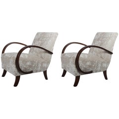 Pair of Jindrich Halabala Art Deco Armchairs