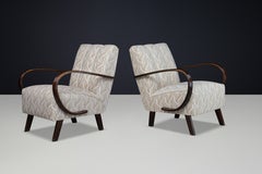 Pair of Jindrich Halabala Bentwood Lounge Chairs, Art Deco, 1940s Praque