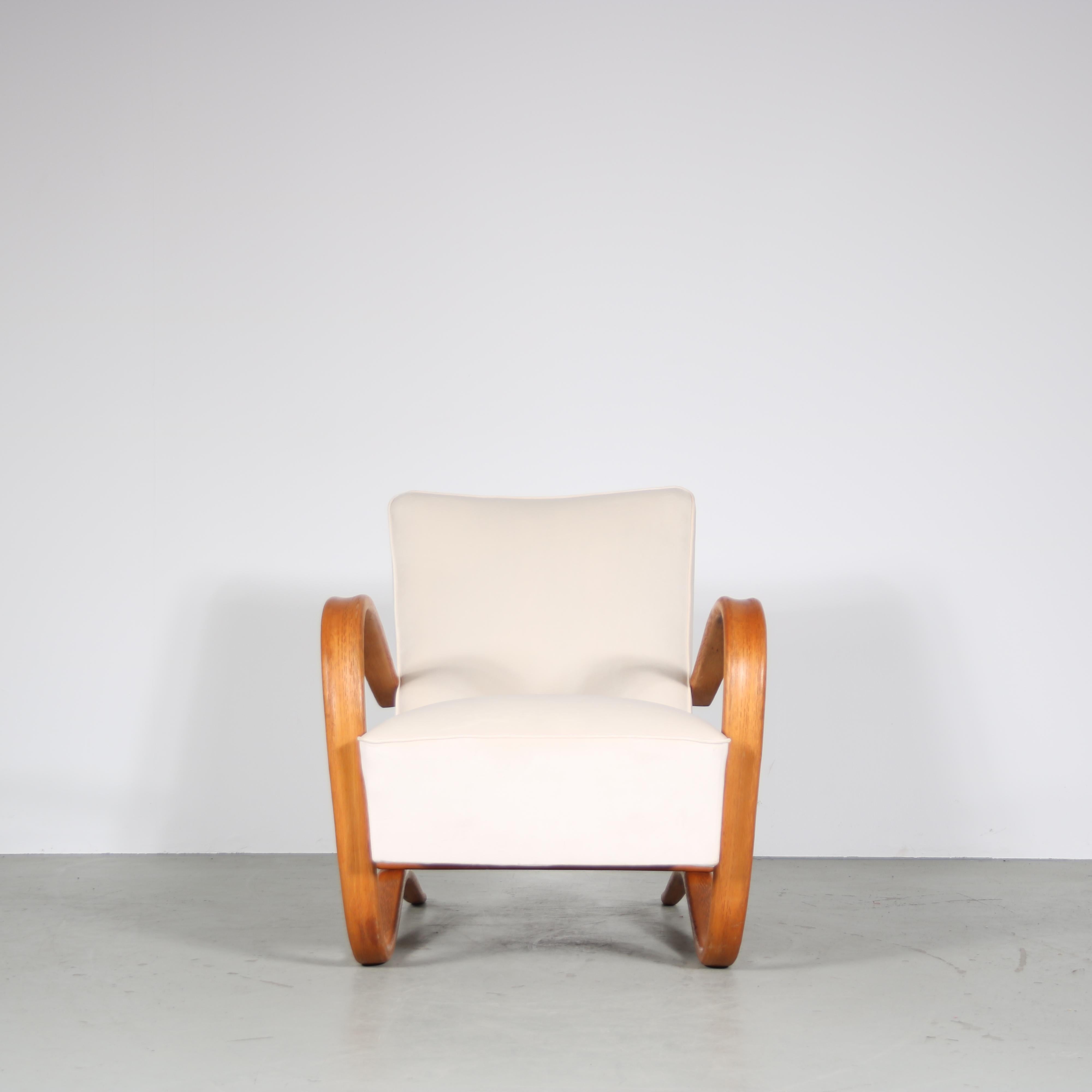 Pair of Jindrich Halabala Chairs for Up Zadovy, Czech 1950 6