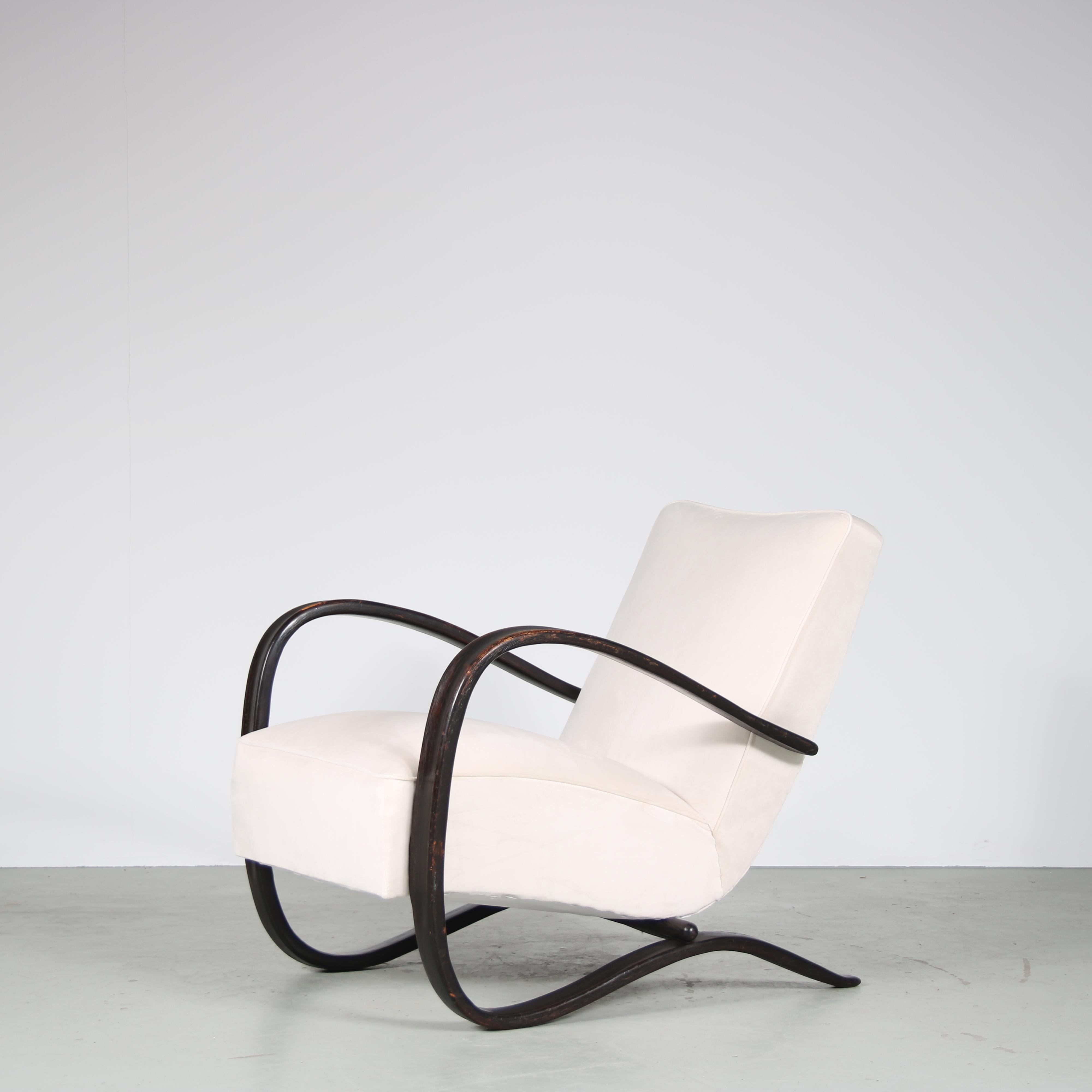 Pair of Jindrich Halabala Lounge Chairs for Up Zavody from Czech, 1930 2