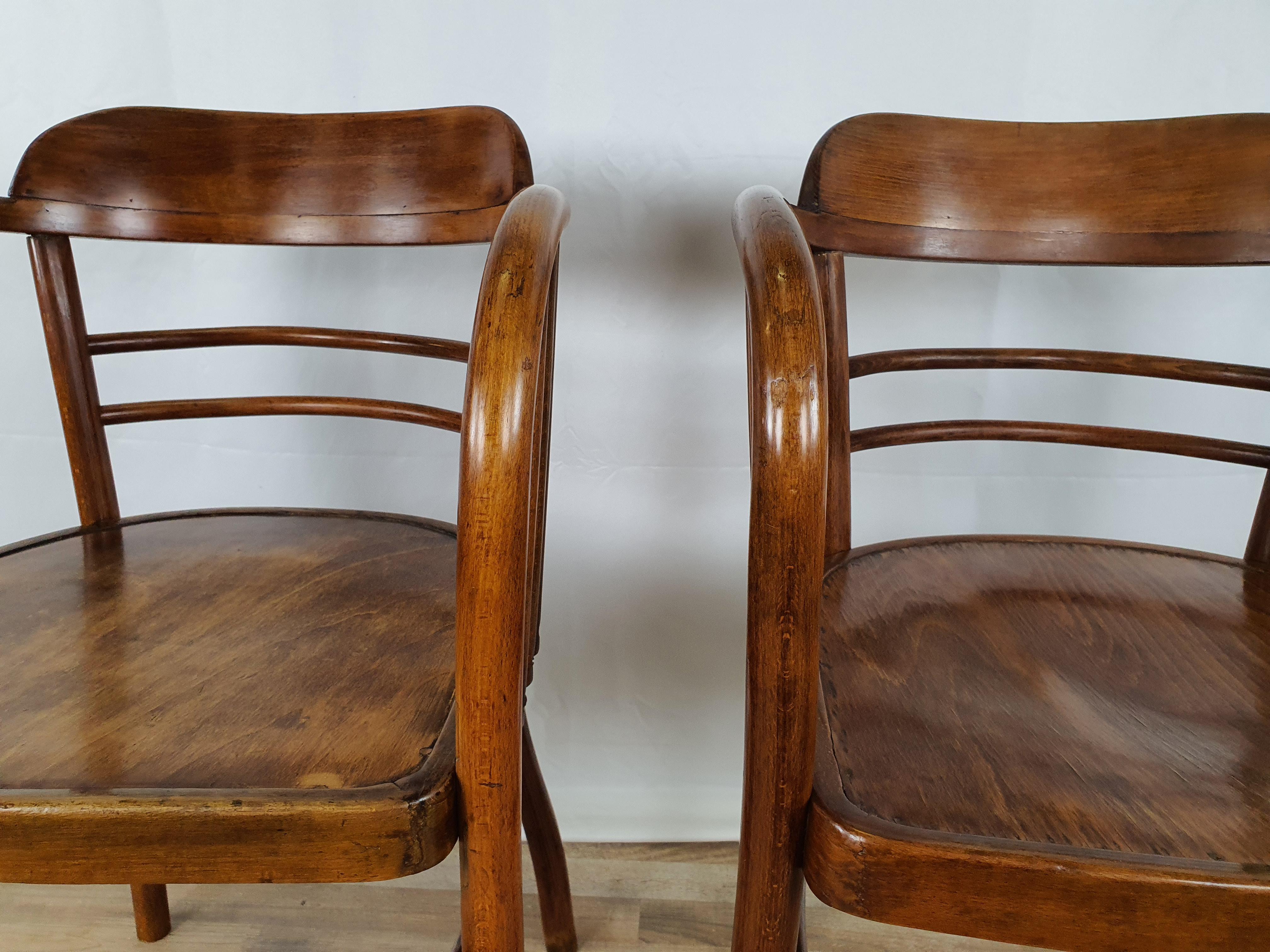 Early 20th Century Pair of J.J. Kohn Armchairs N.6093