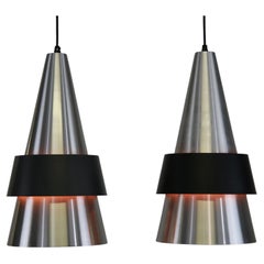 Pair of Jo Hammerborg Lamps Fog&Mørup Model Corona Danish Top Design 1960s