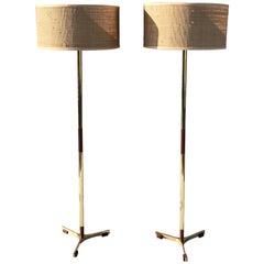 Pair of Jo Hammerborg President Floor Lamps for Fog and Mørup