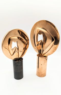 Pair of Joaquim Berao Brutalist Bronze Sculpture, Spain