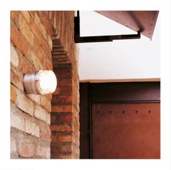 Pair of Joe Colombo 'Fresnel' Wall Lamps in Chrome for Oluce