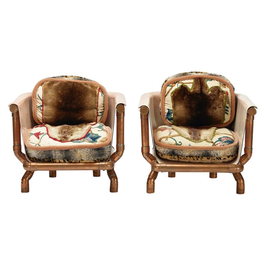 Pair of Joel Otterson Endangered Species Chairs For Sale