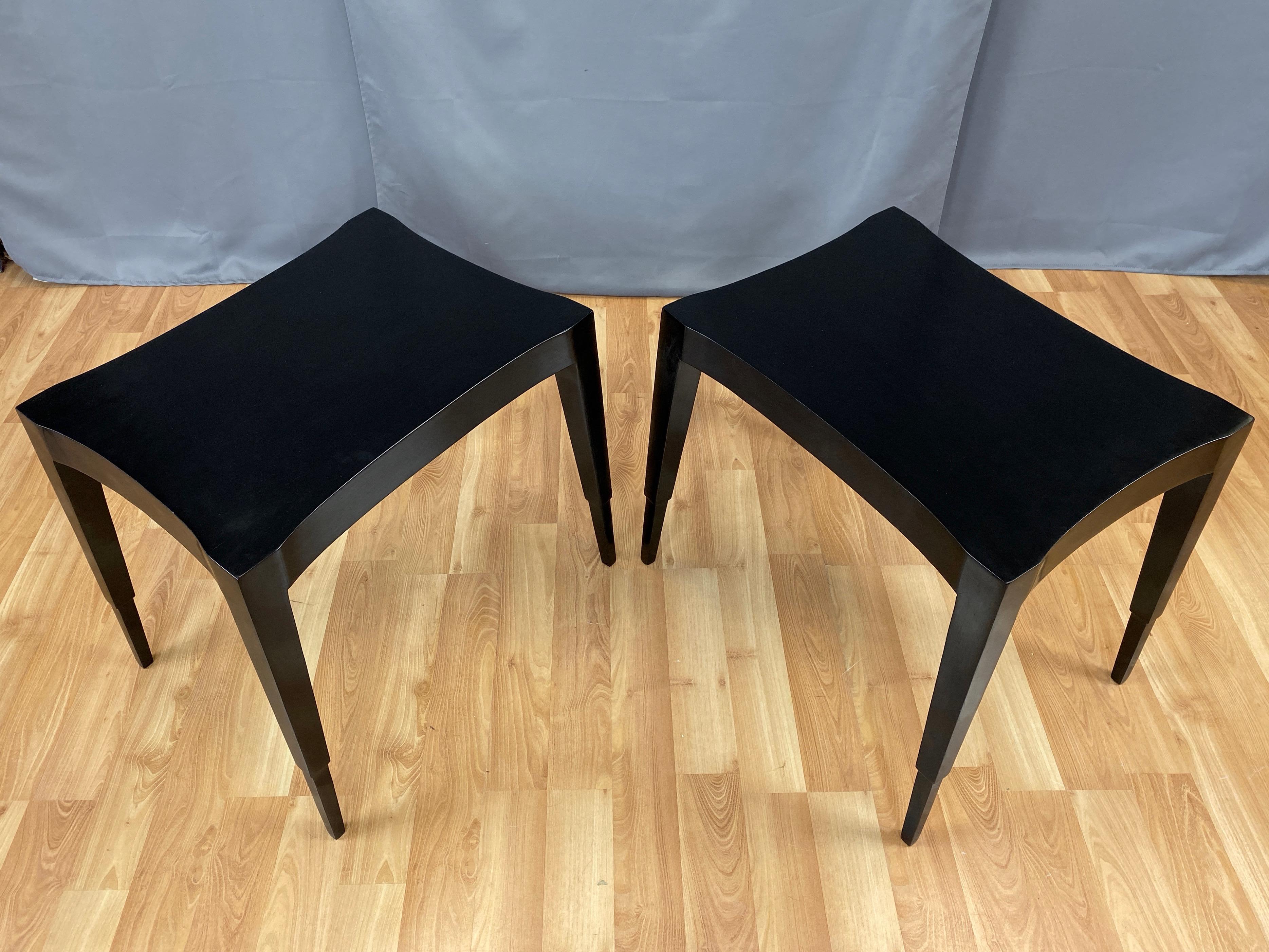 Pair of Johan Tapp Model 3084 Black Lacquer Side Tables, Mid-1940s 4