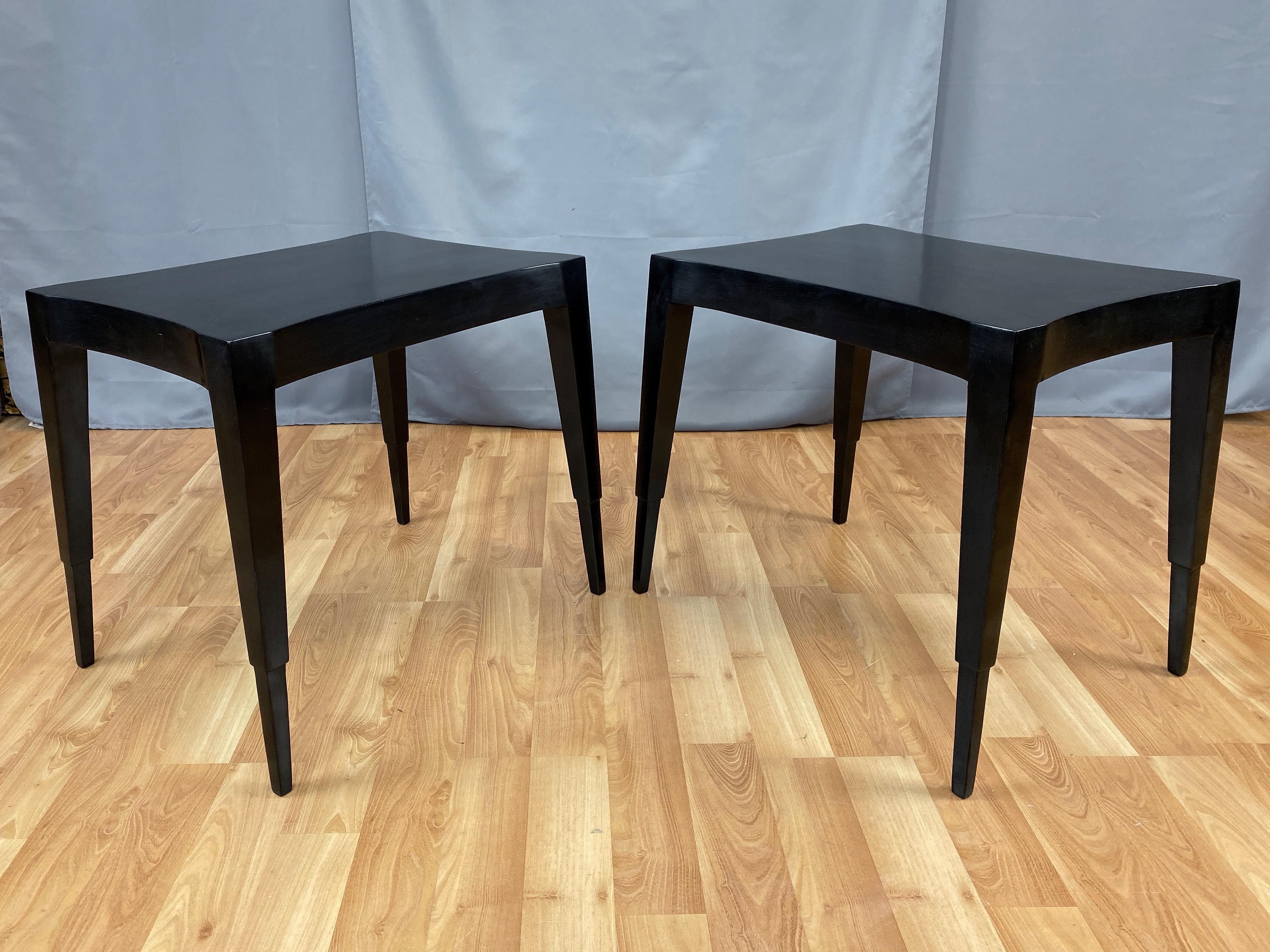 Pair of Johan Tapp Model 3084 Black Lacquer Side Tables, Mid-1940s 5