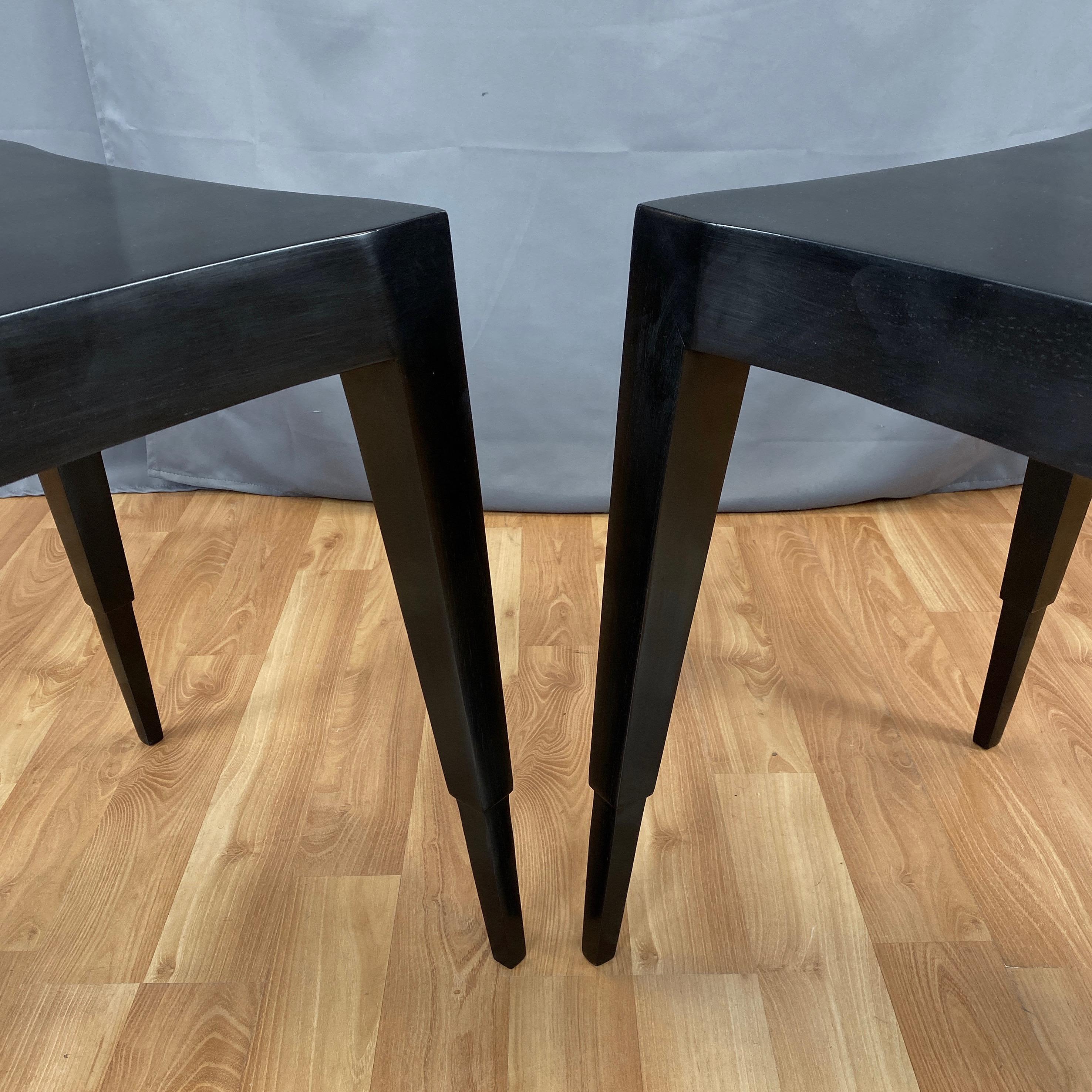 Pair of Johan Tapp Model 3084 Black Lacquer Side Tables, Mid-1940s 6