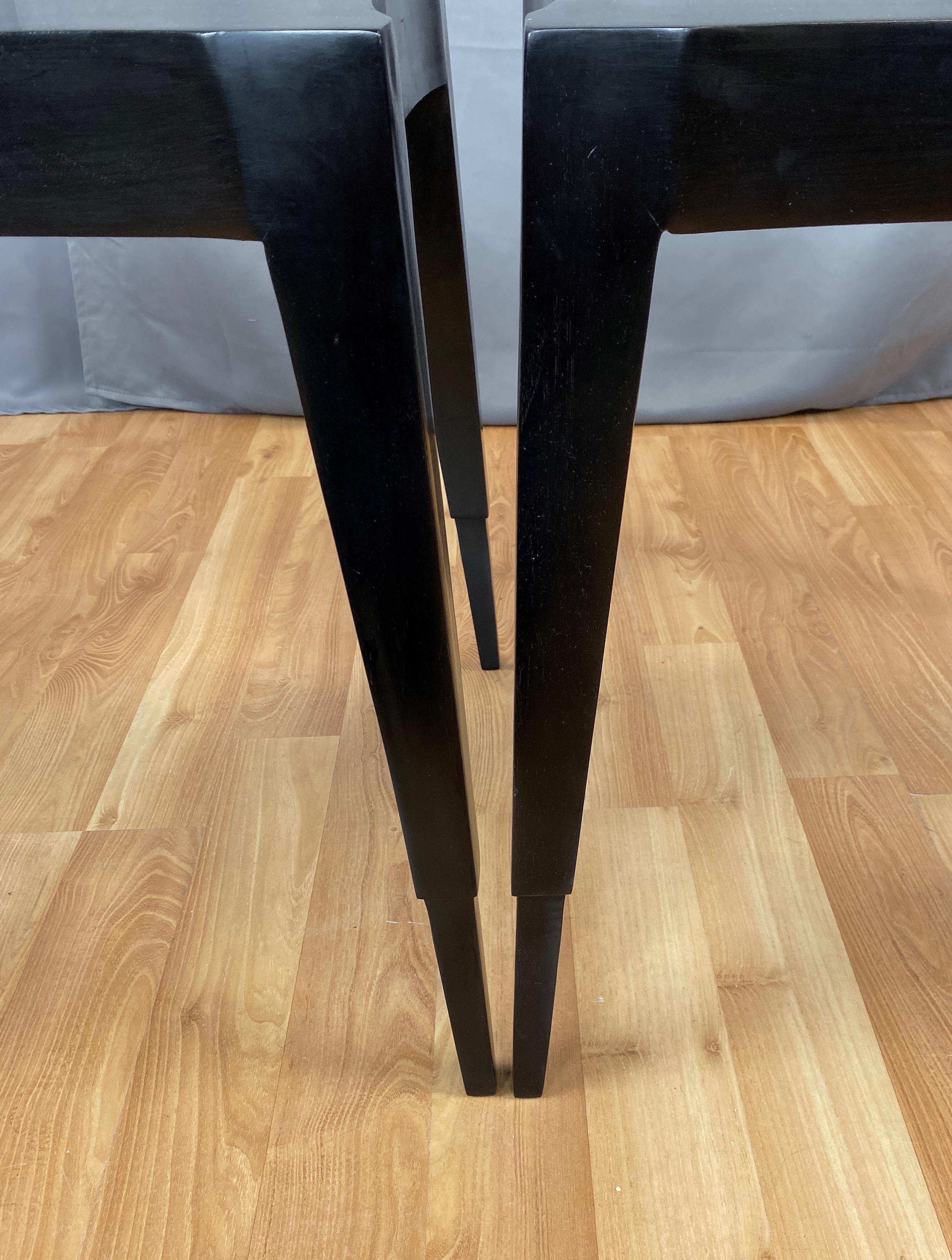 Pair of Johan Tapp Model 3084 Black Lacquer Side Tables, Mid-1940s 11