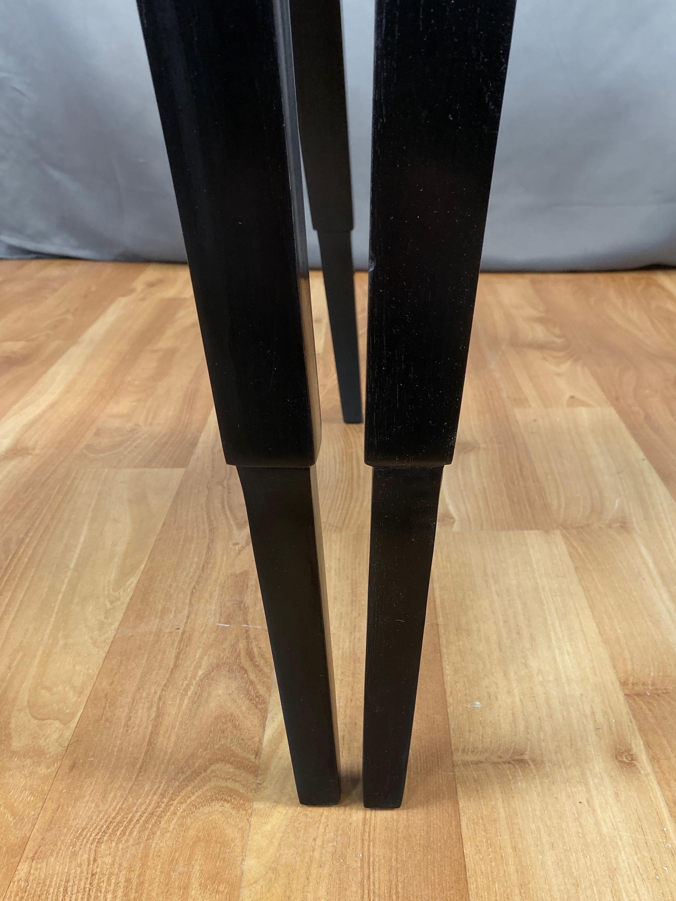 Pair of Johan Tapp Model 3084 Black Lacquer Side Tables, Mid-1940s 12