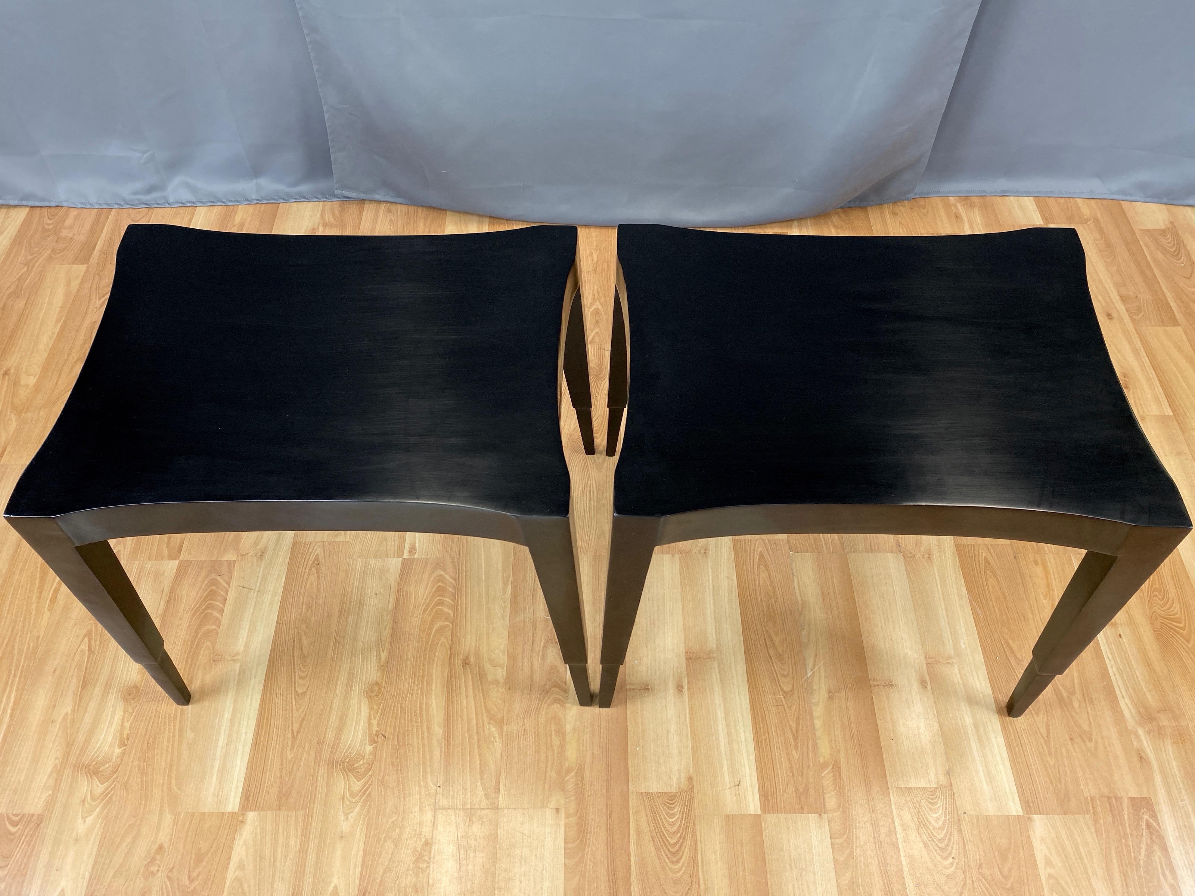 Pair of Johan Tapp Model 3084 Black Lacquer Side Tables, Mid-1940s 1
