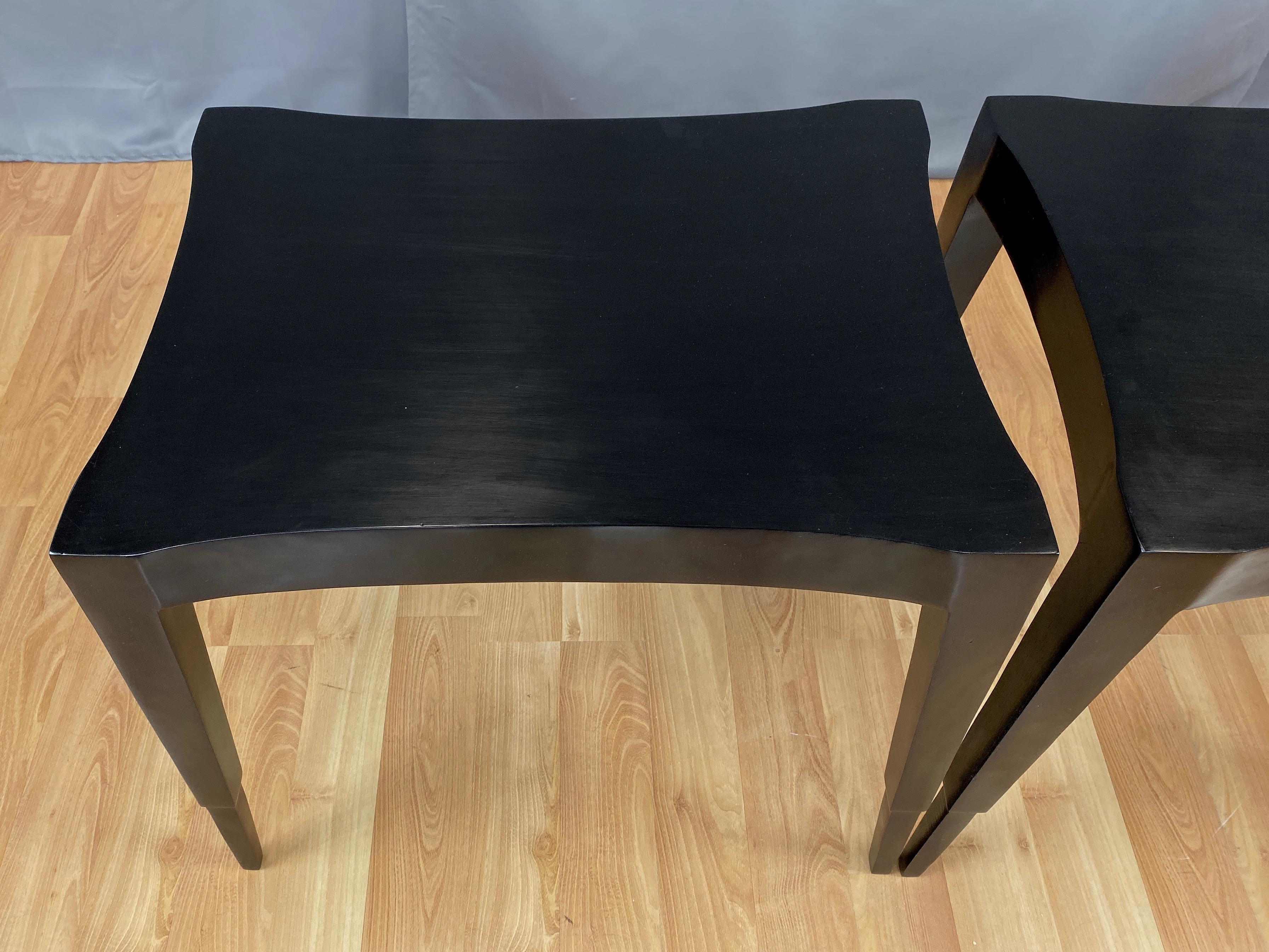 Pair of Johan Tapp Model 3084 Black Lacquer Side Tables, Mid-1940s 2