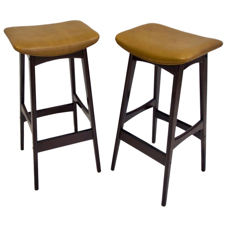 Pair of Johannes Andersen High Stools For Sale at 1stDibs