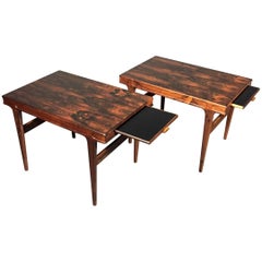 Vintage Pair of Johannes Andersen Rosewood and Formica End Tables, 1960s