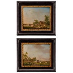 Pair of Johannes Janson 18th Century European Oil on Canvas Paintings