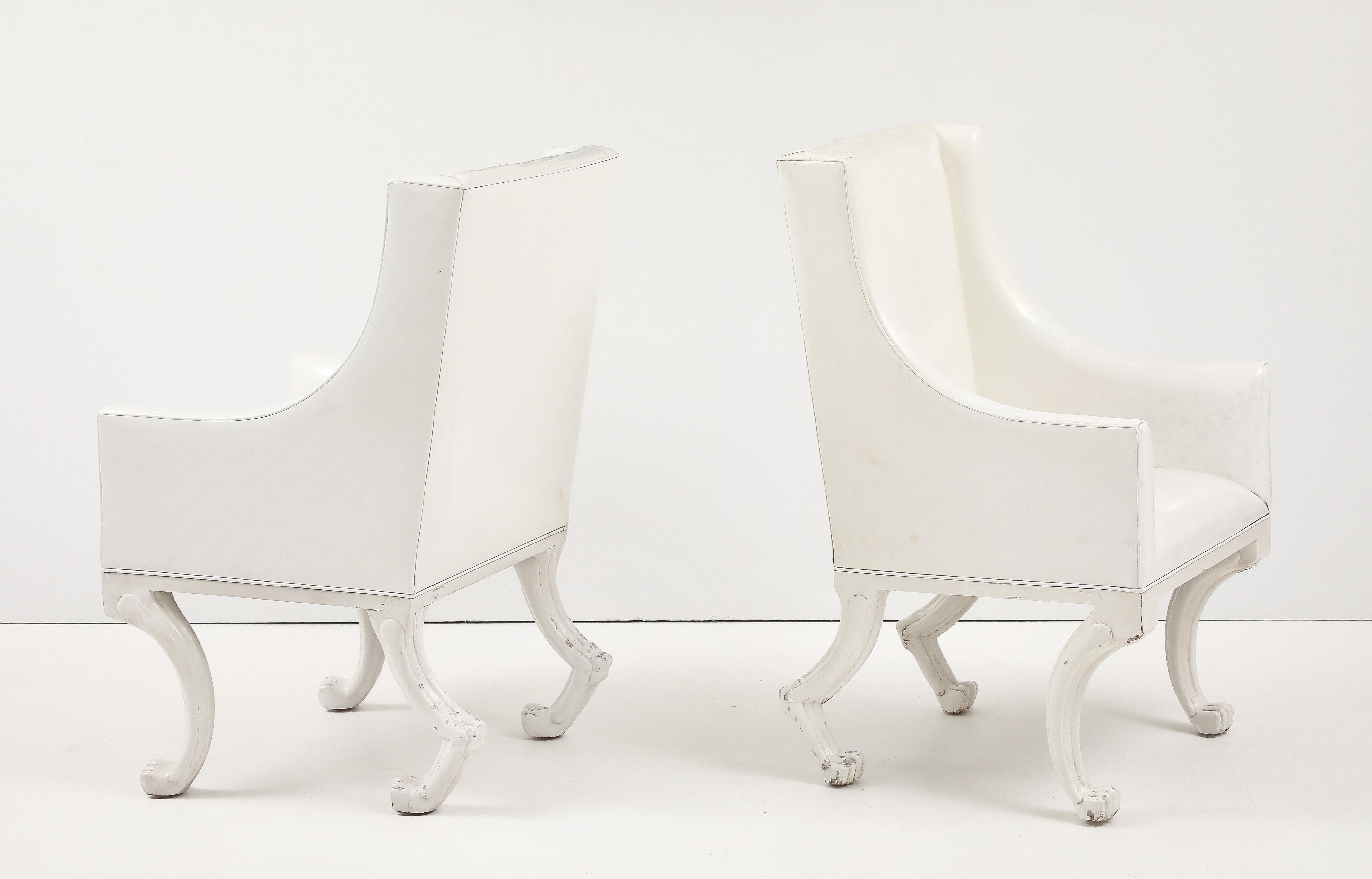 Mid-Century Modern Pair of John Dickinson Inspired Etruscan Club Chair For Sale