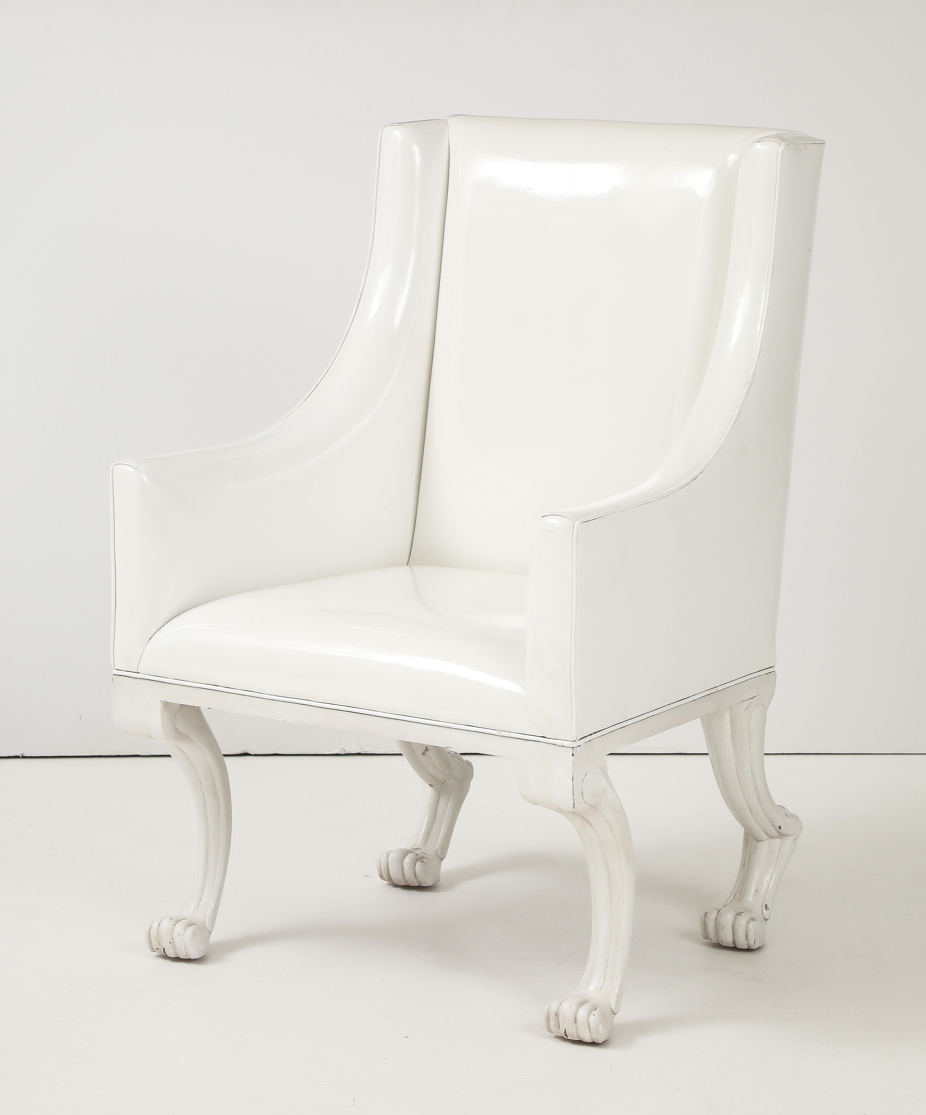 American Pair of John Dickinson Inspired Etruscan Club Chair For Sale