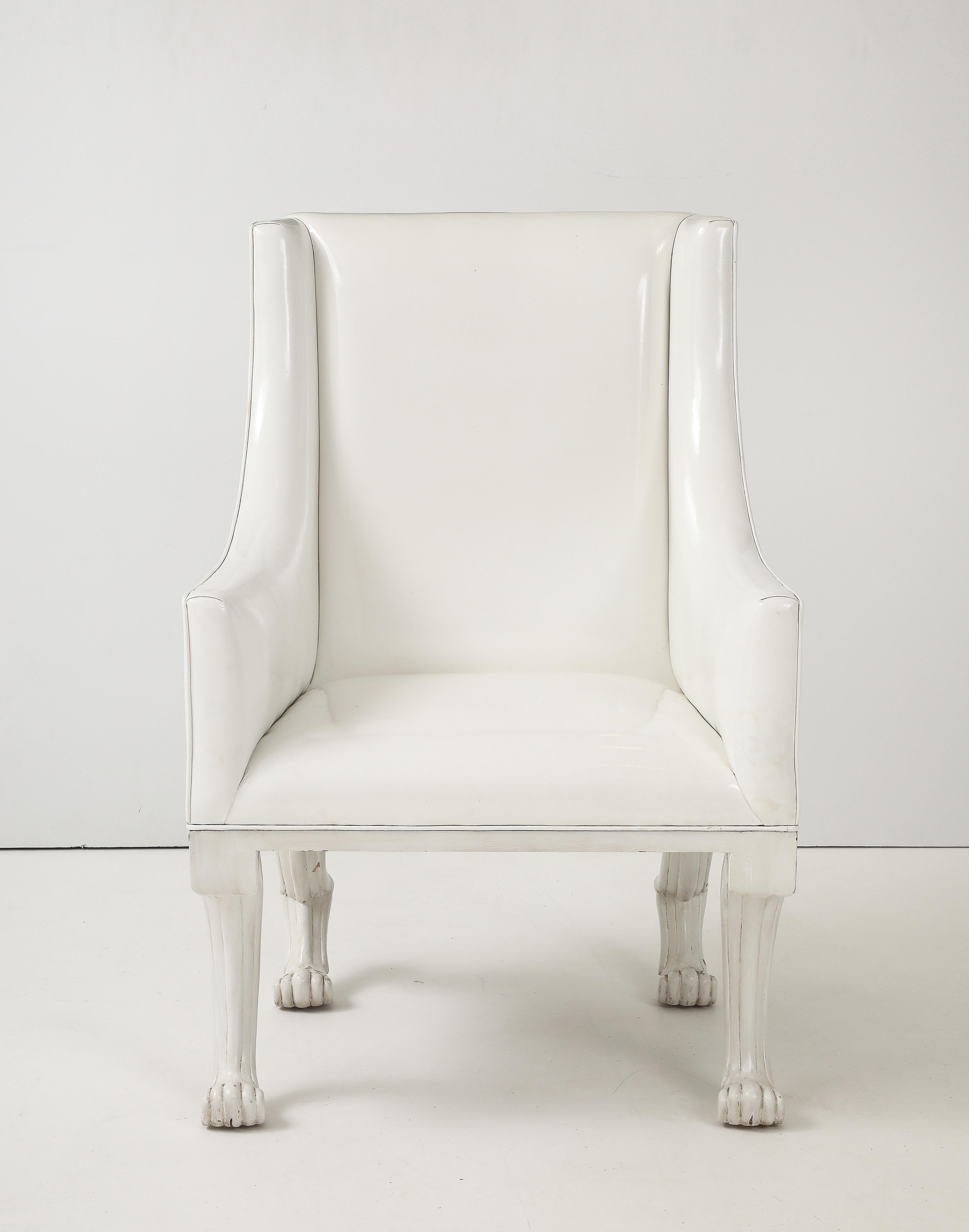 Late 20th Century Pair of John Dickinson Inspired Etruscan Club Chair For Sale