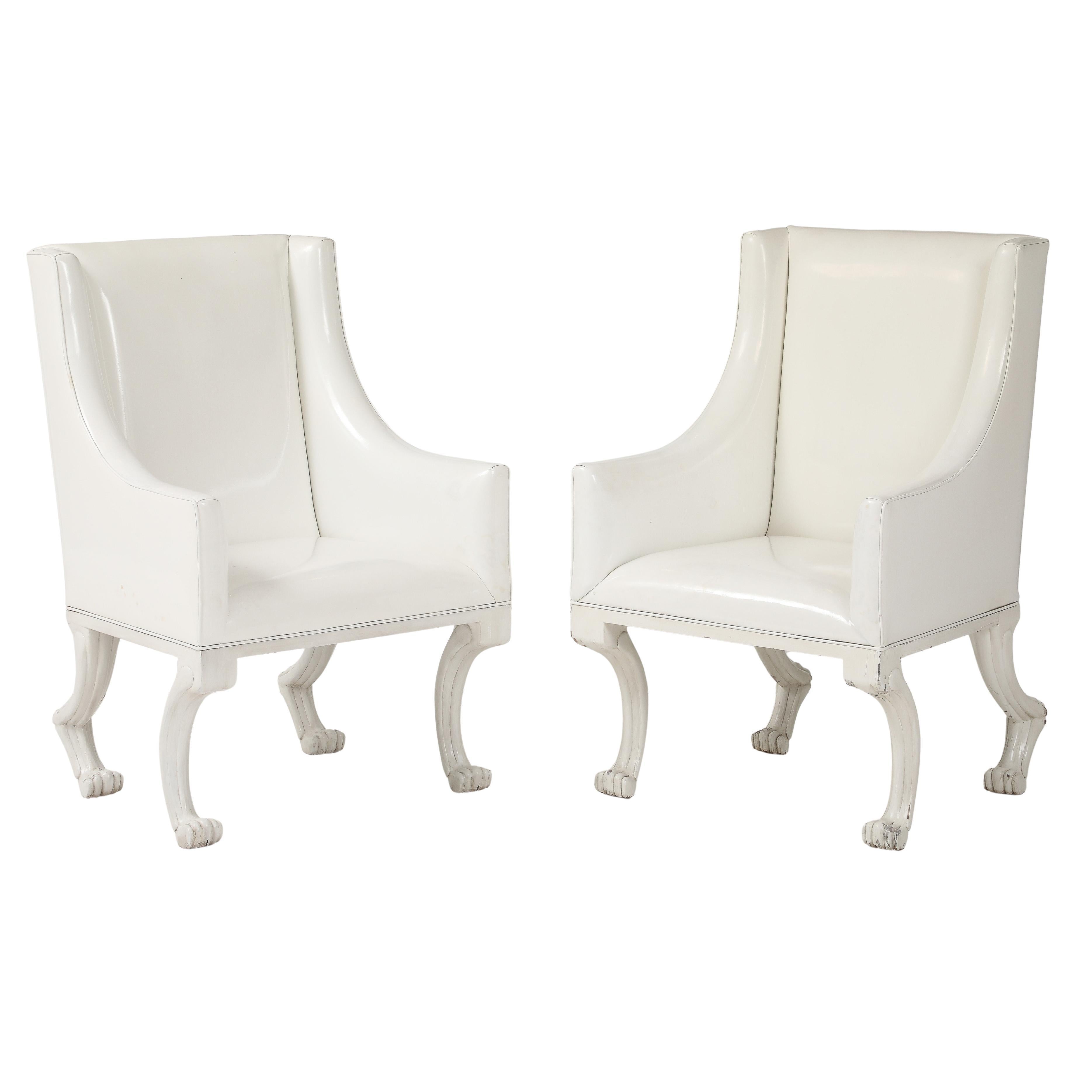 Pair of John Dickinson Inspired Etruscan Club Chair For Sale