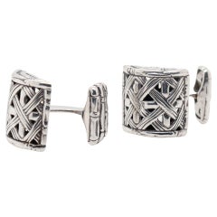 Used Pair of John Hardy Sterling Silver Bamboo Cufflinks