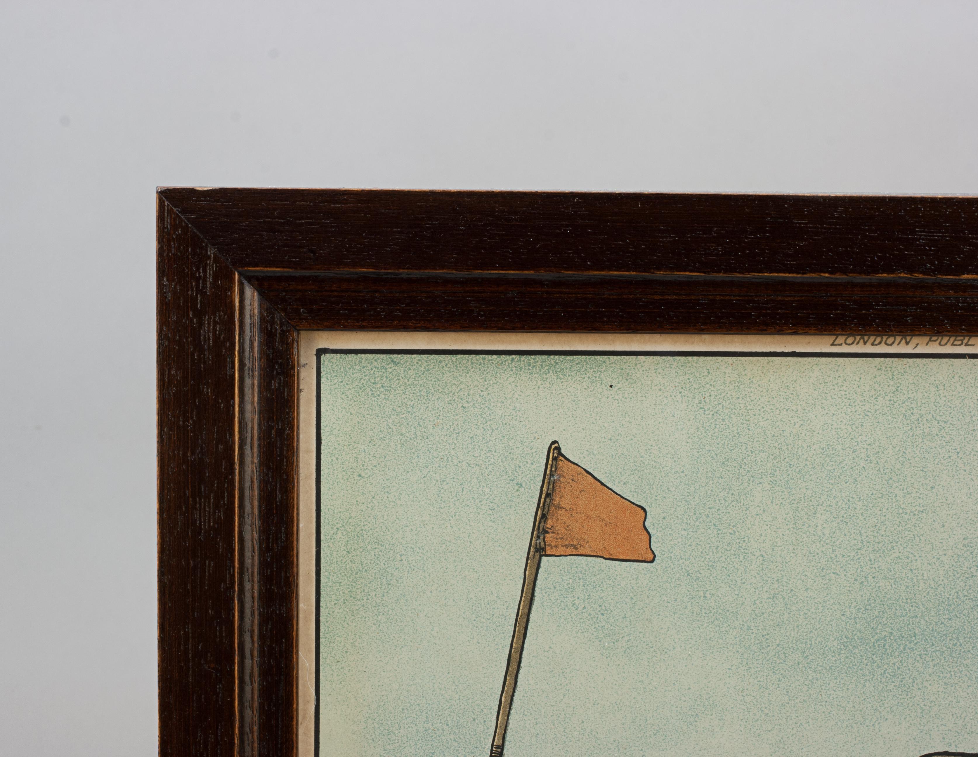 Pareja de grabados de golf de John Hassall, 'Bola perdida' y 'Una mentira' siglo XX en venta