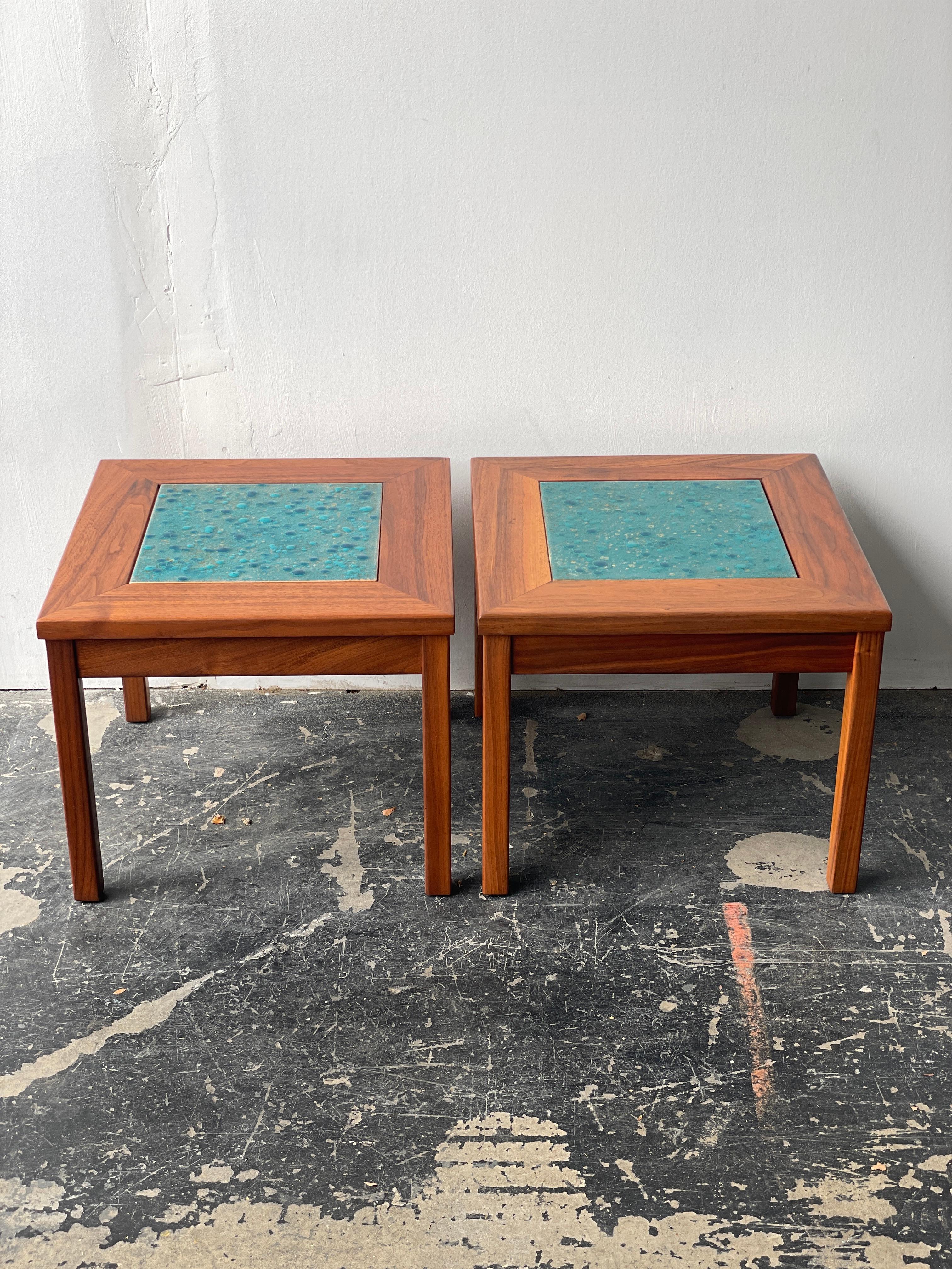 American Pair of John Keal for Brown Saltman 'Constellation' End Tables