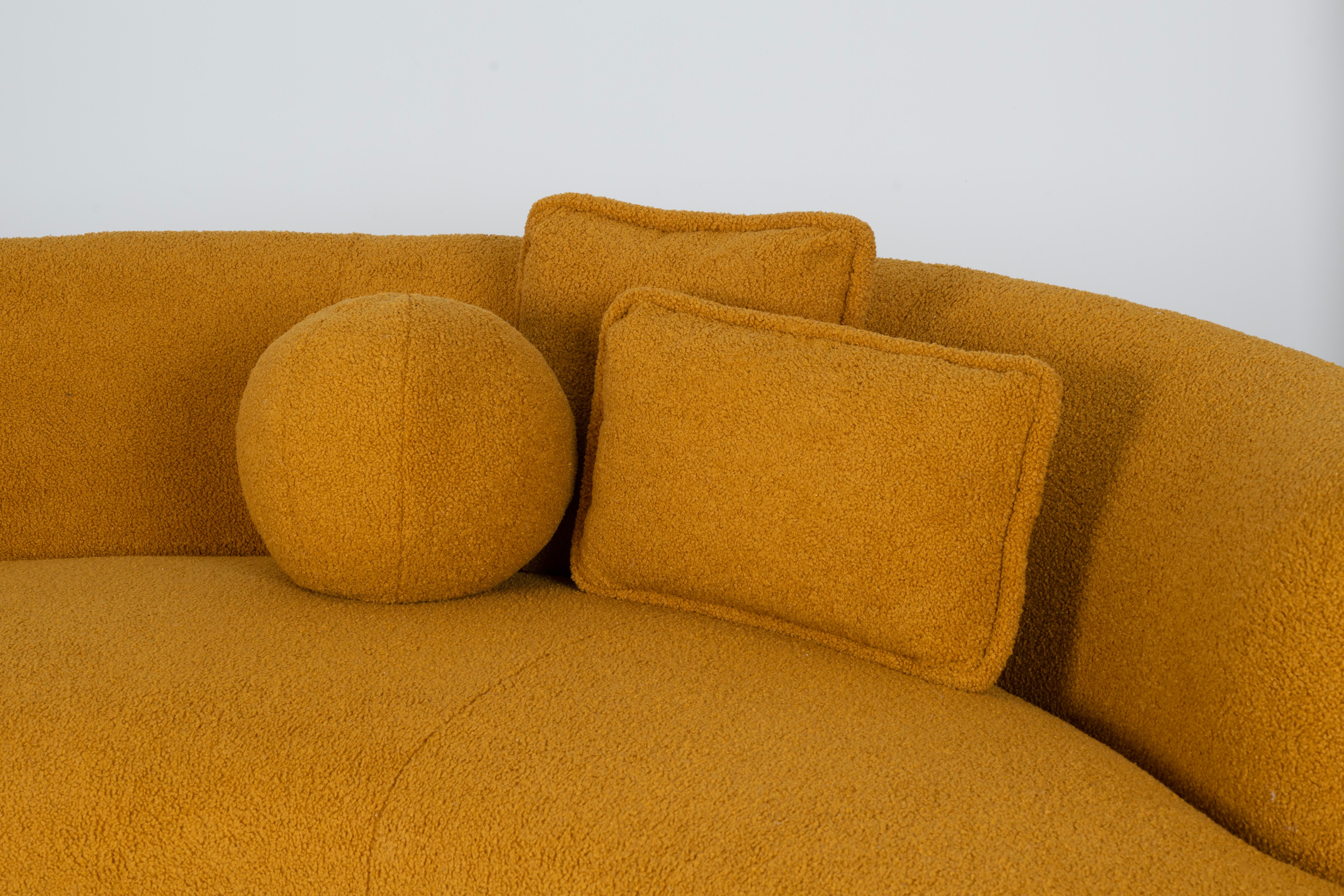 Pair of John Mascheroni Curved Sofas For Sale 2