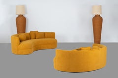 Pair of John Mascheroni Curved Sofas
