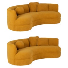 Pair of John Mascheroni Curved Sofas