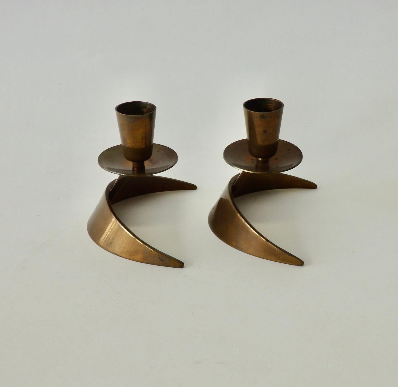 Mid-Century Modern Pair of John Prip and Ronald Hayes Pearson Ma.Co. Bronze N.Y.