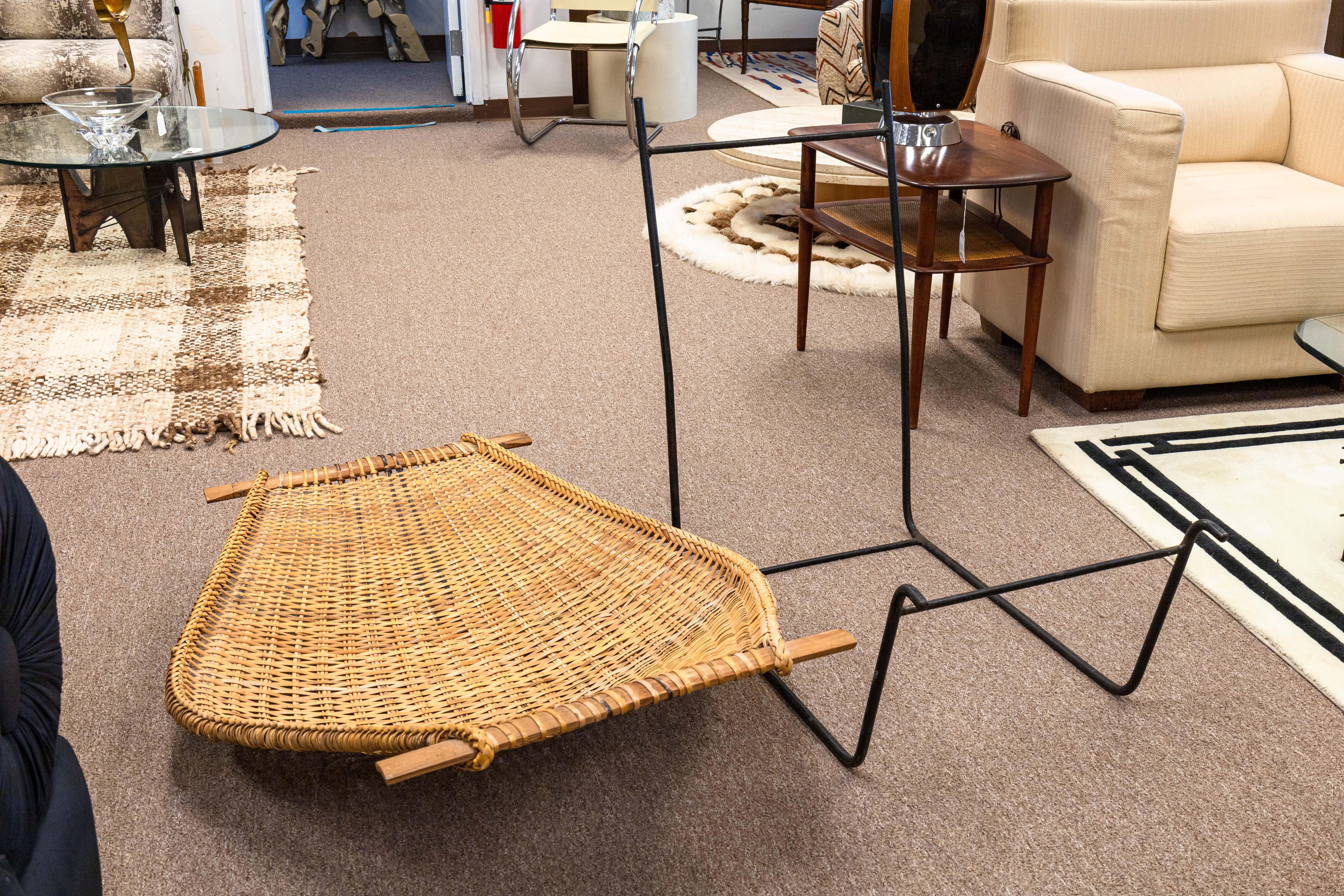 Pair of John Risley Duyan Iron Rattan Lounge Chairs for Craft Associates 5