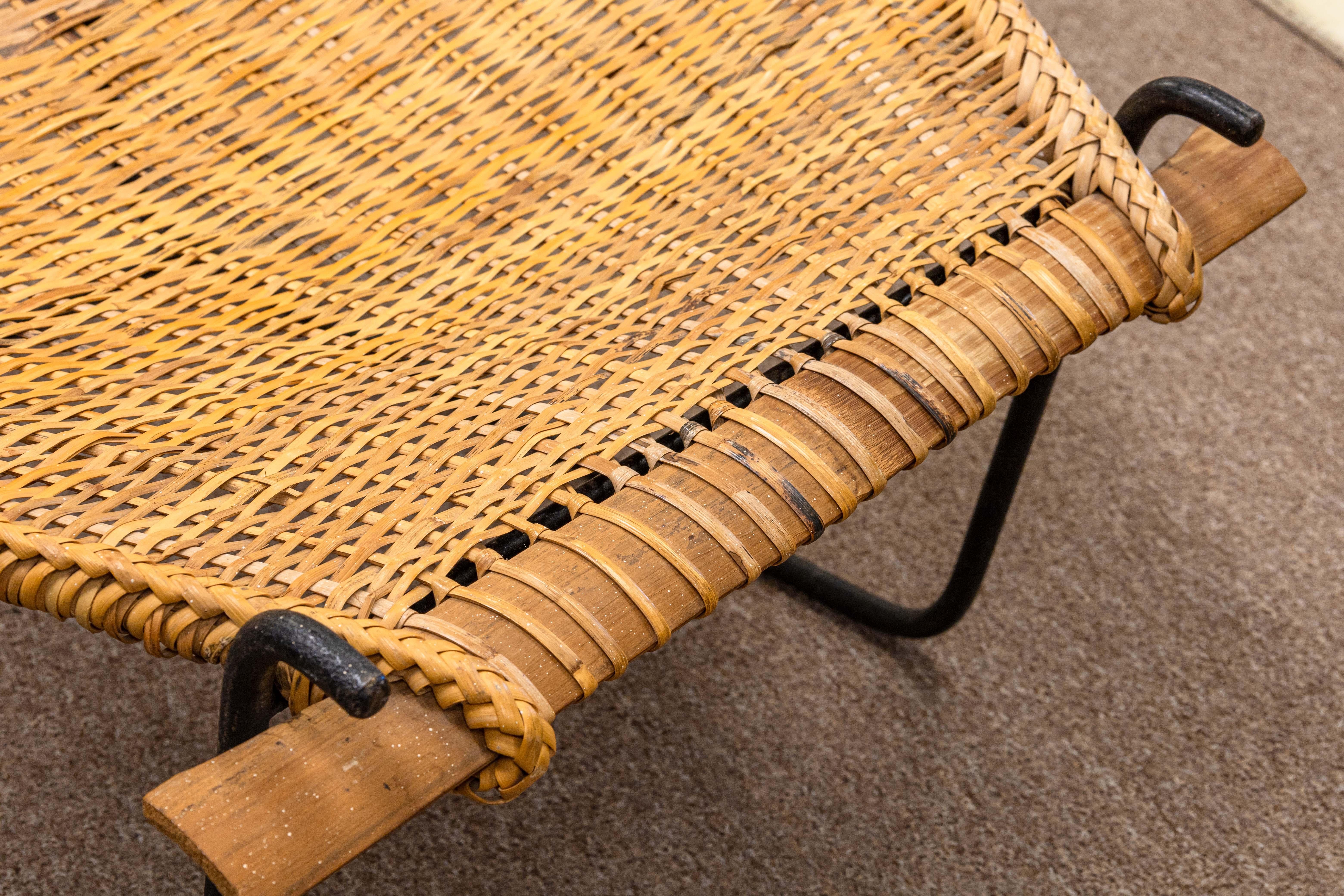 Pair of John Risley Duyan Iron Rattan Lounge Chairs for Craft Associates 3
