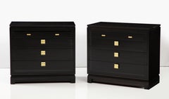 Paire de commodes John Stuart à finition expresso