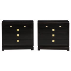 Paire de commodes John Stuart à finition expresso
