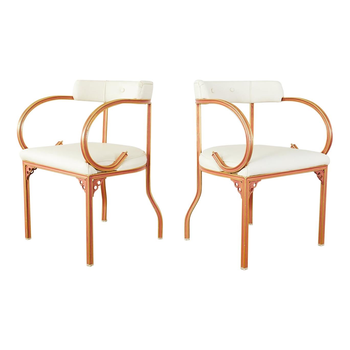 Pair of John Van Koert for Troy Sunshade Cymbal Armchairs