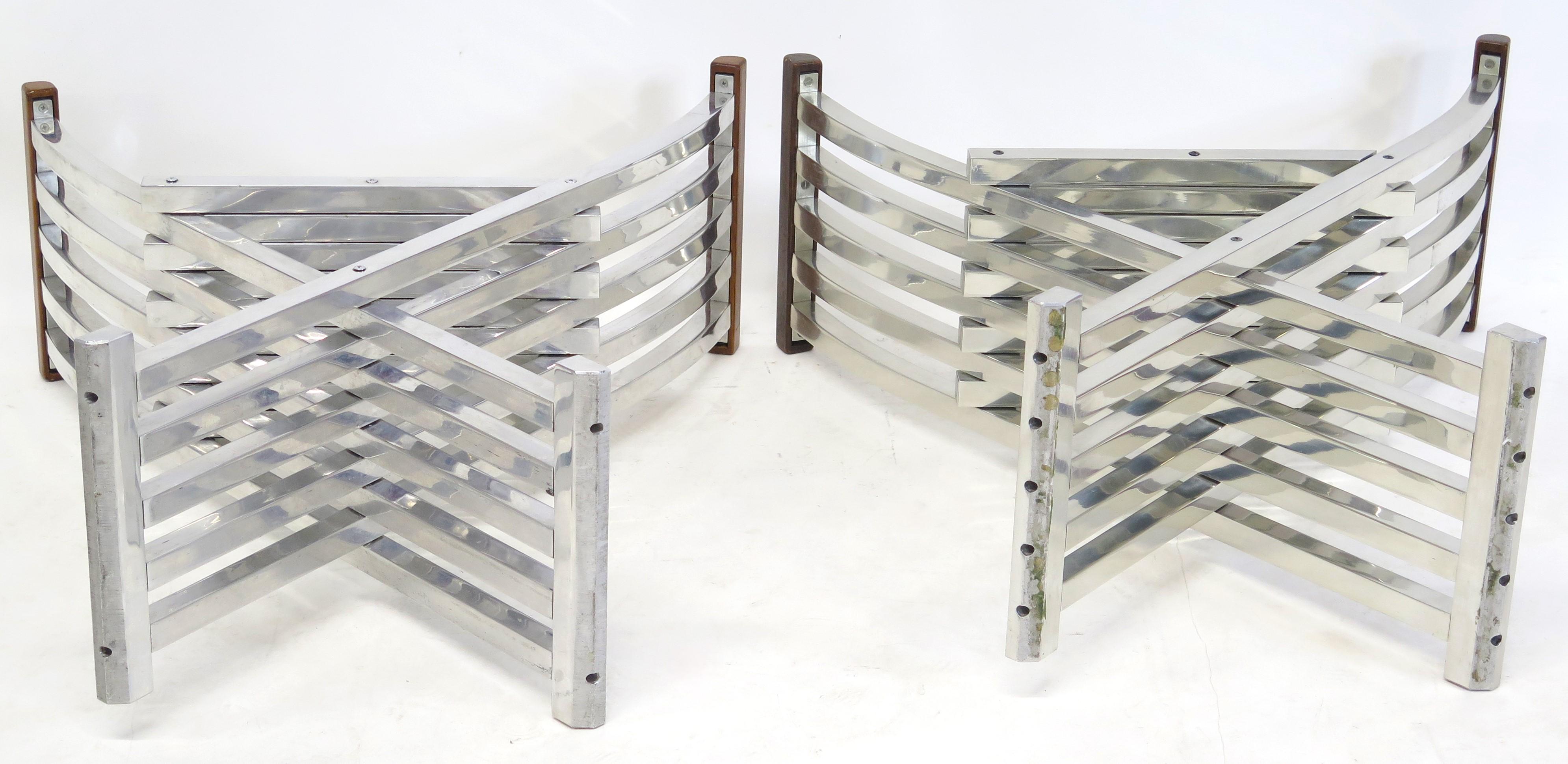 Pair of John Vesey (1925-1992) Classic Folding Curule Stools For Sale 3