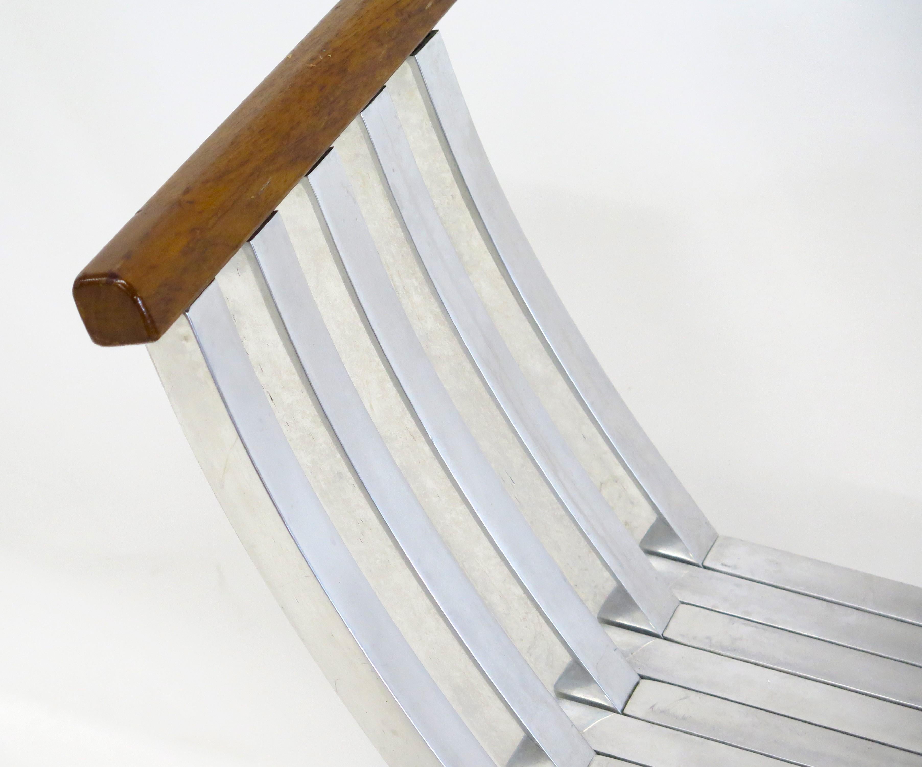 Hand-Crafted Pair of John Vesey (1925-1992) Classic Folding Curule Stools For Sale